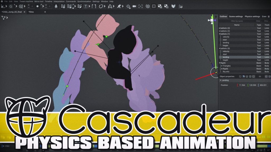 Cascadeur Physics and AI driven animation tool release version 2022.1