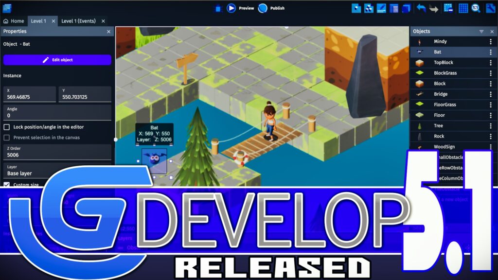 GDevelop 5.1 released