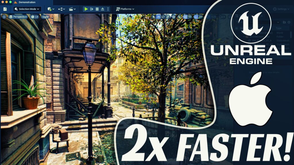 Doubling the performance on Unreal Engine UE 5.1 on M1/M2 Mac OS by changing DPI settings