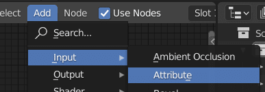 Create a shader Attribute input