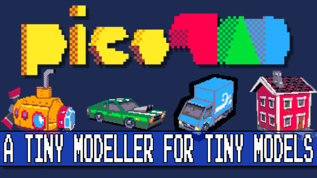 picoCAD Retro 8bit style 3D modelling modeling application